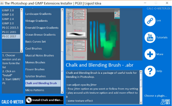 Photoshop and GIMP Extensions Installer