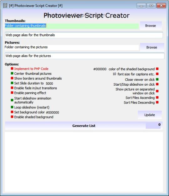 Photoviewer Script Creator