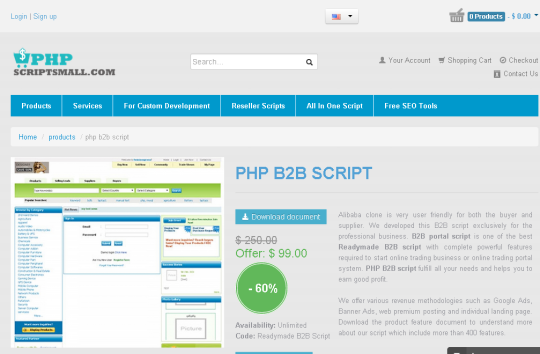 PHP B2B Script