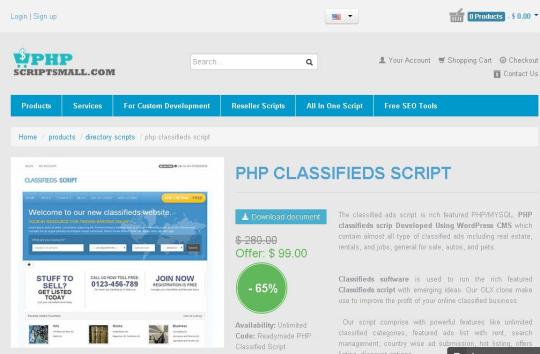 PHP Classifieds Rental Script