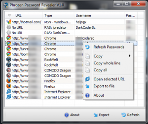 Phrozen Password Revealer