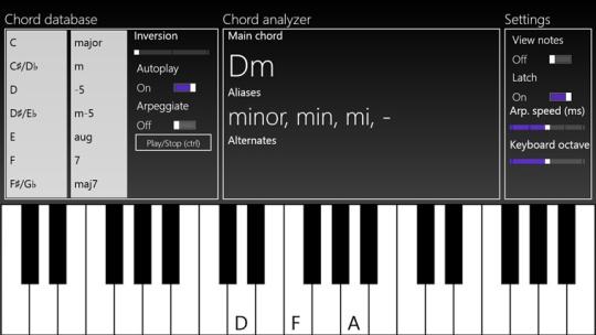 Piano Chords for Windows 8