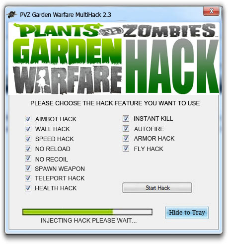 Plants vs Zombies Garden Warfare Trainer