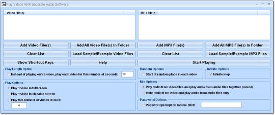 Play Videos With Separate Audio Software