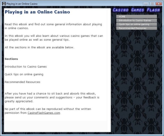 Playing in an Online Casino