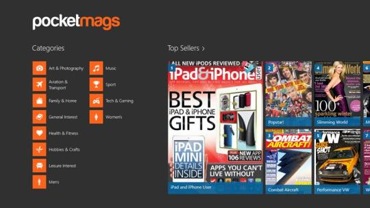 Pocketmags for Windows 8