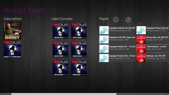 Podcast Bandit for Windows 8