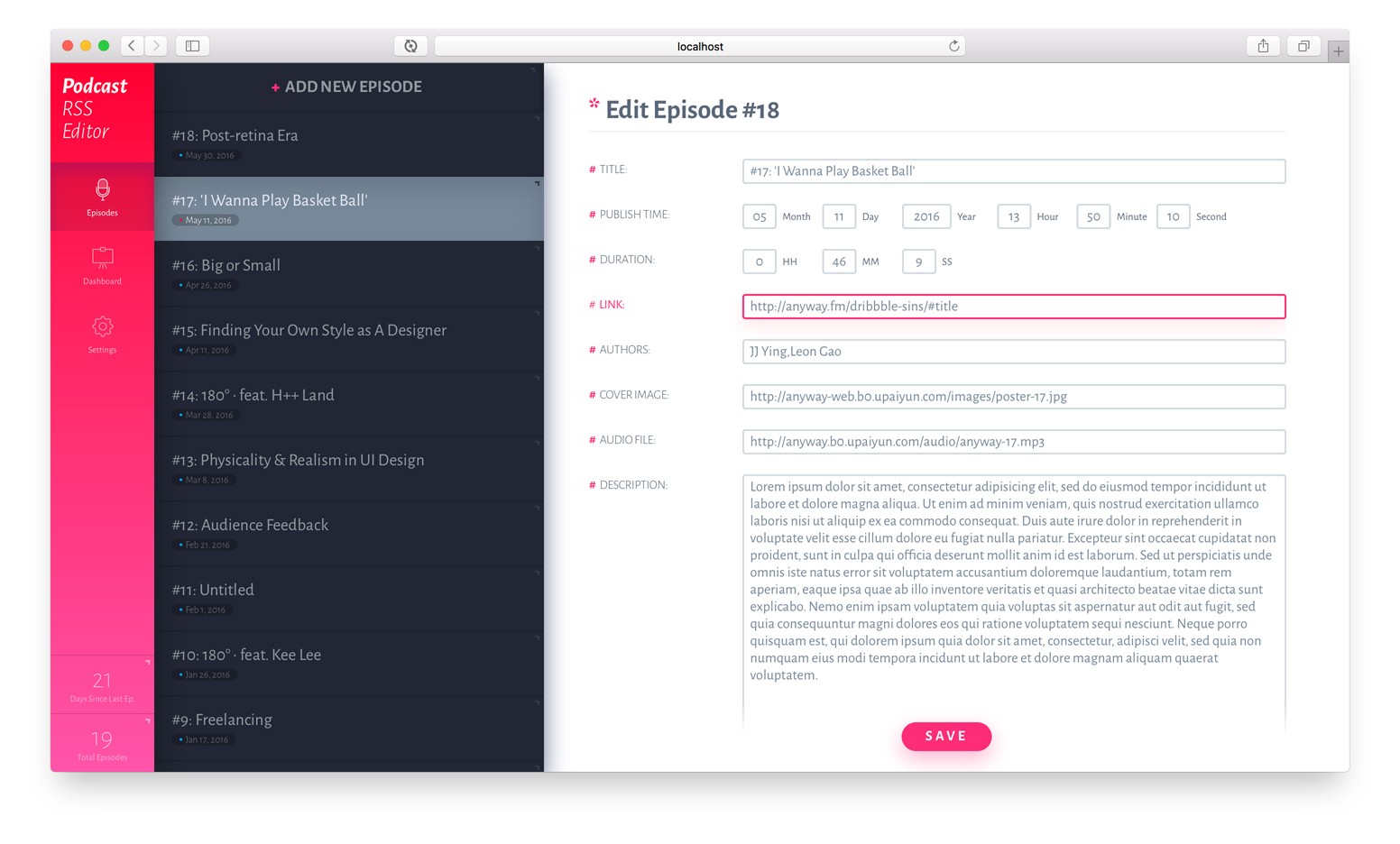 Podcast RSS Editor