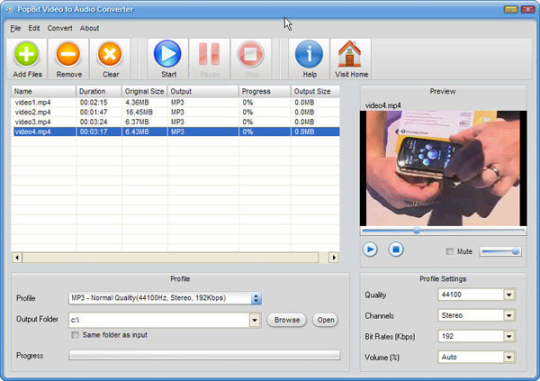 PopBit Video to MP3 Converter Free
