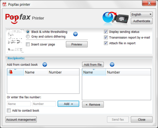 Popfax-Printer Driver