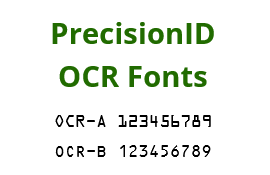 PrecisionID OCR A and OCR B Fonts