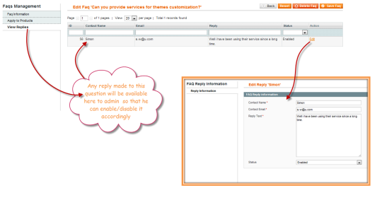 Product Questions Magento Contact Extension