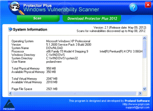 Protector Plus Windows Vulnerability Scanner