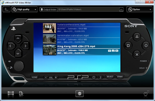 PSP Video Writer