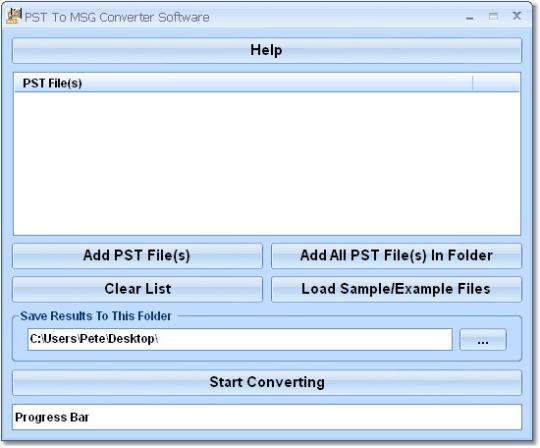 PST To MSG Converter Software