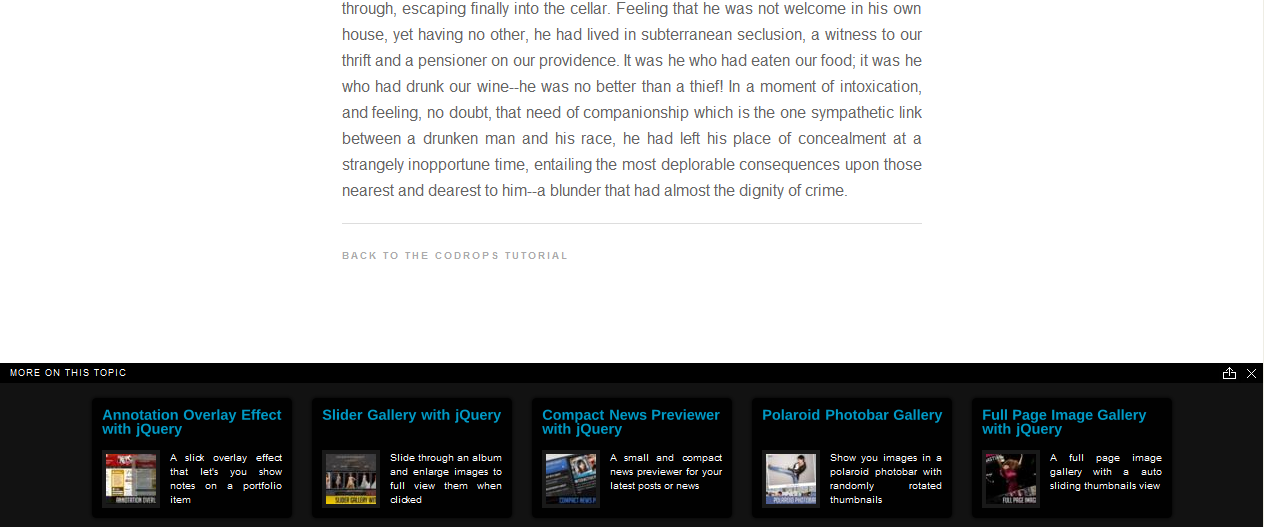 Pull Out Content Panel with jQuery
