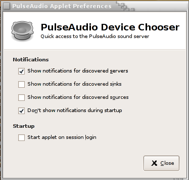 PulseAudio Device Chooser