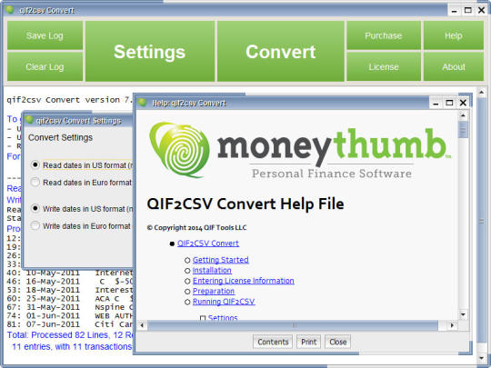 QIF2CSV Convert