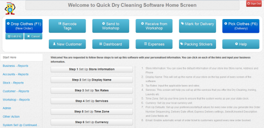Quick Dry Cleaning Software