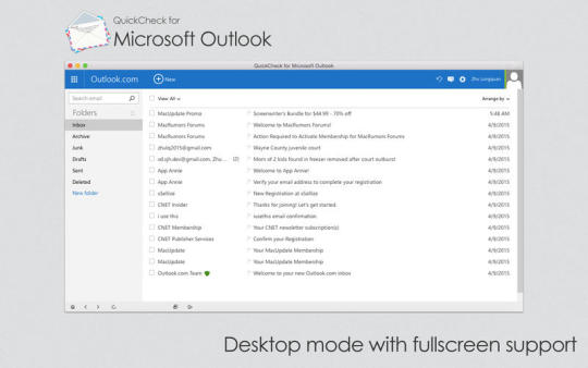 QuickCheck for Microsoft Outlook
