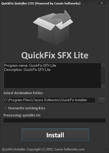 QuickFix SFX Lite Builder