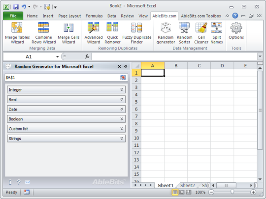 Random Generator for Microsoft Excel