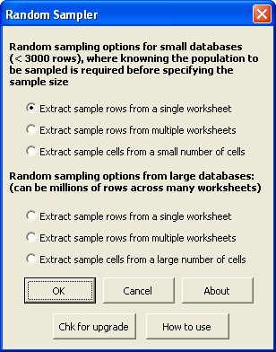 Random Sampler for Microsoft Excel
