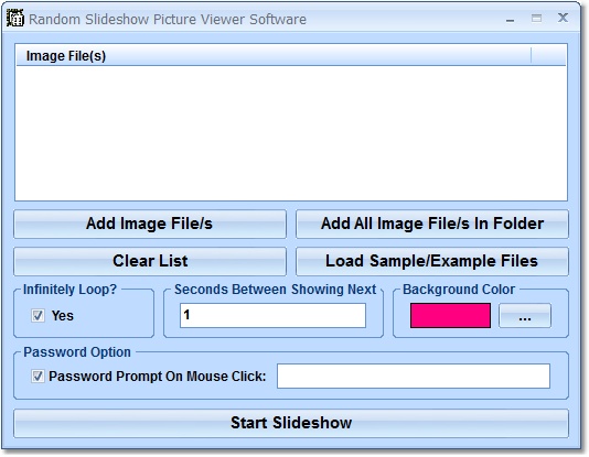Random Slideshow Picture Viewer Software