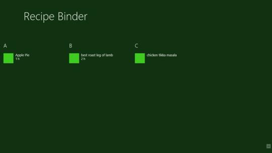 Recipe Binder for Windows 8