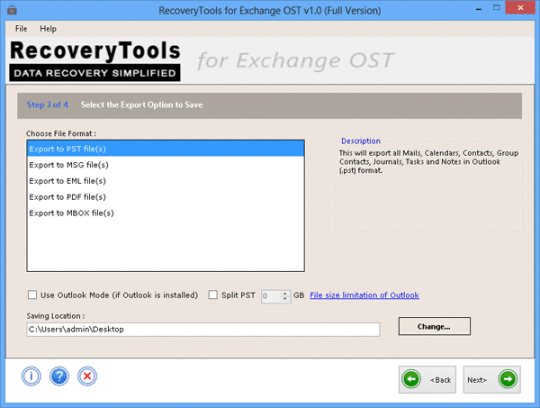 RecoveryTools for Exchange OST
