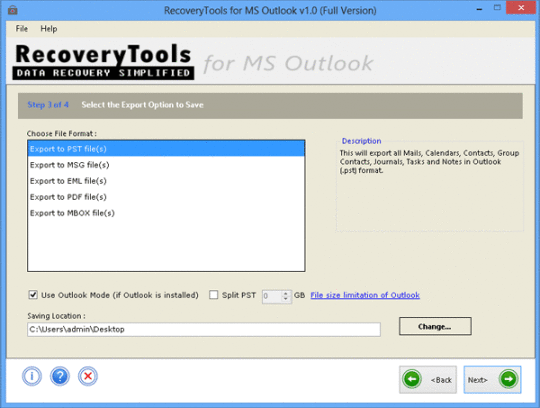 RecoveryTools for MS Outlook