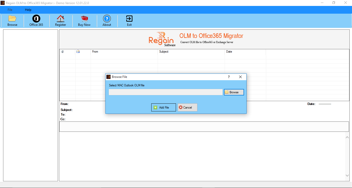 Regain OLM to Office 365 Migrator