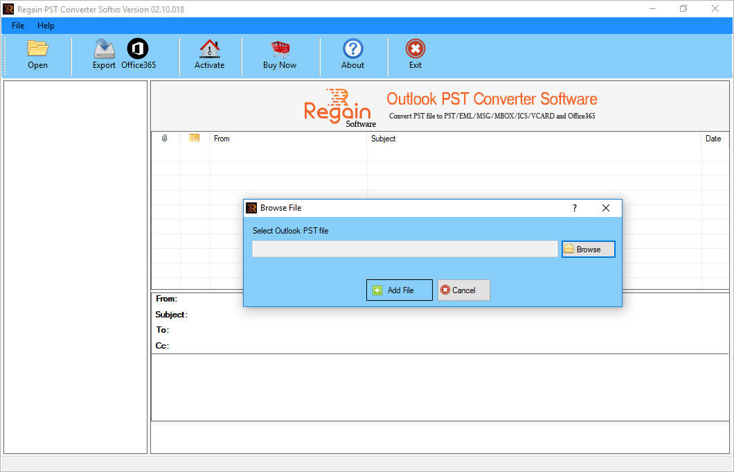 Regain Outlook PST Converter Software
