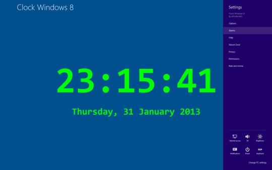 Reloj Windows 8