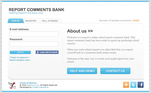 Report comment bank