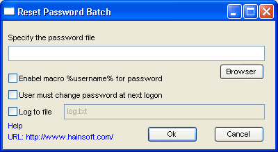 Reset Password Batch