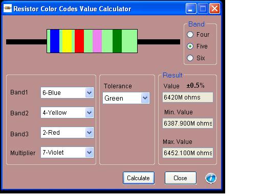 Resistance Color Code Value Calculator