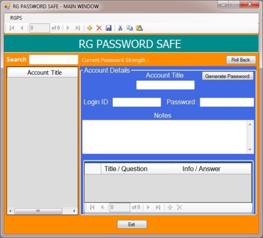 RG Password Safe