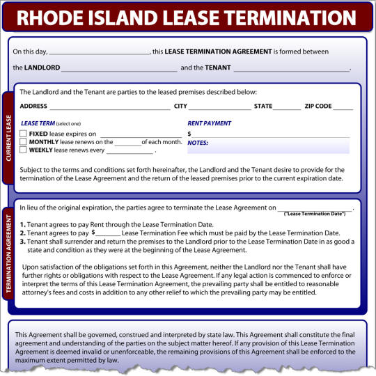 Rhode Island Lease Termination