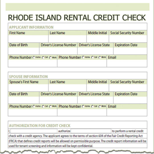Rhode Island Rental Credit Check