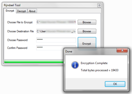 Rijndael File Encryption Decryption Tool