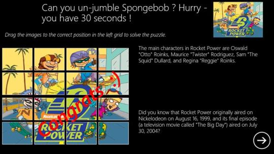 Rocket Power Puzzle for Windows 8