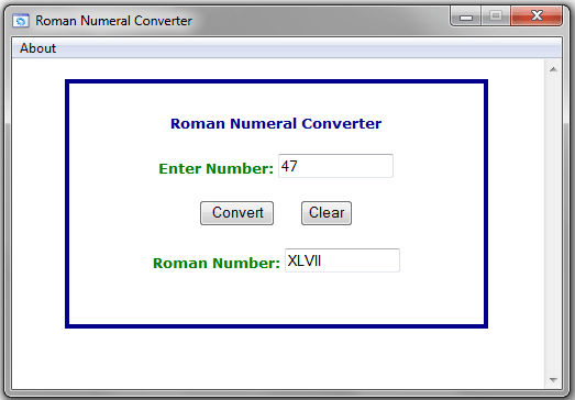 Roman Numeral Converter