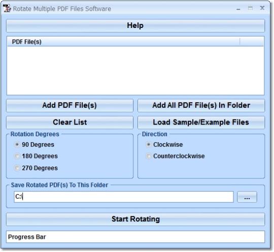 Rotate Multiple PDF Files Software