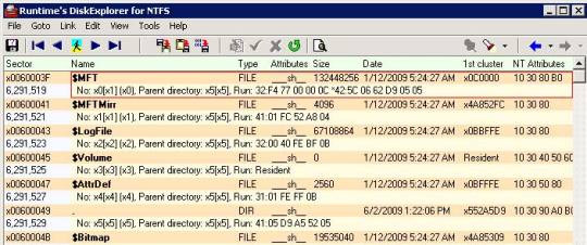Runtime's DiskExplorer for NTFS