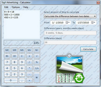 SA Calculator