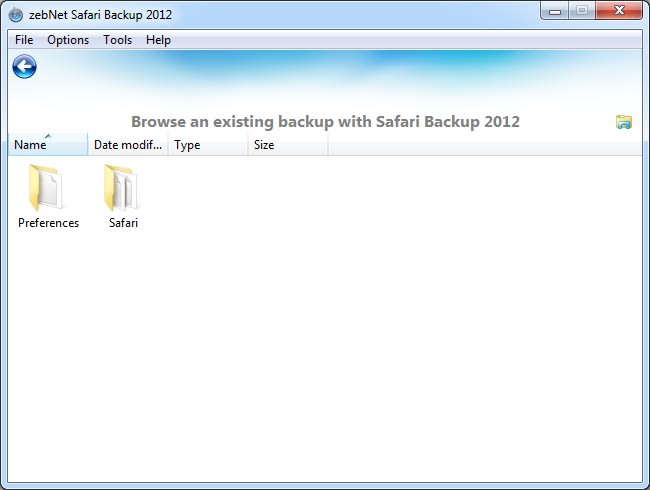 Safari Backup 2012