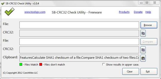 SB-CRC32 Check Utility