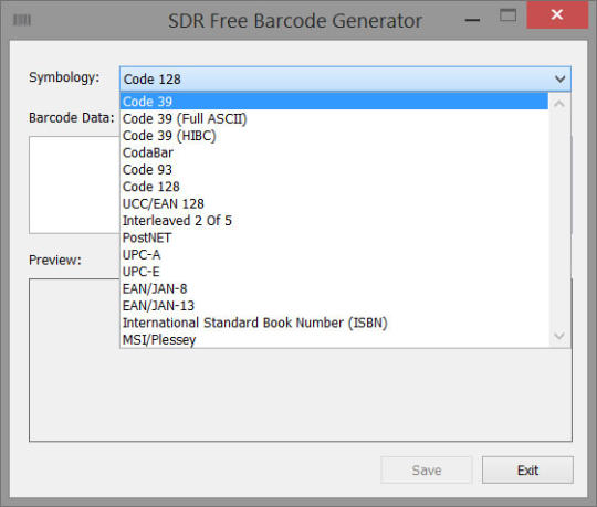SDR Free Barcode Generator