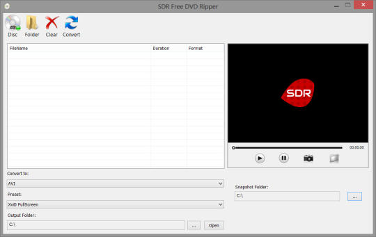 SDR Free DVD Ripper